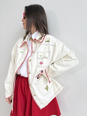 Giacca camicia red impuntura