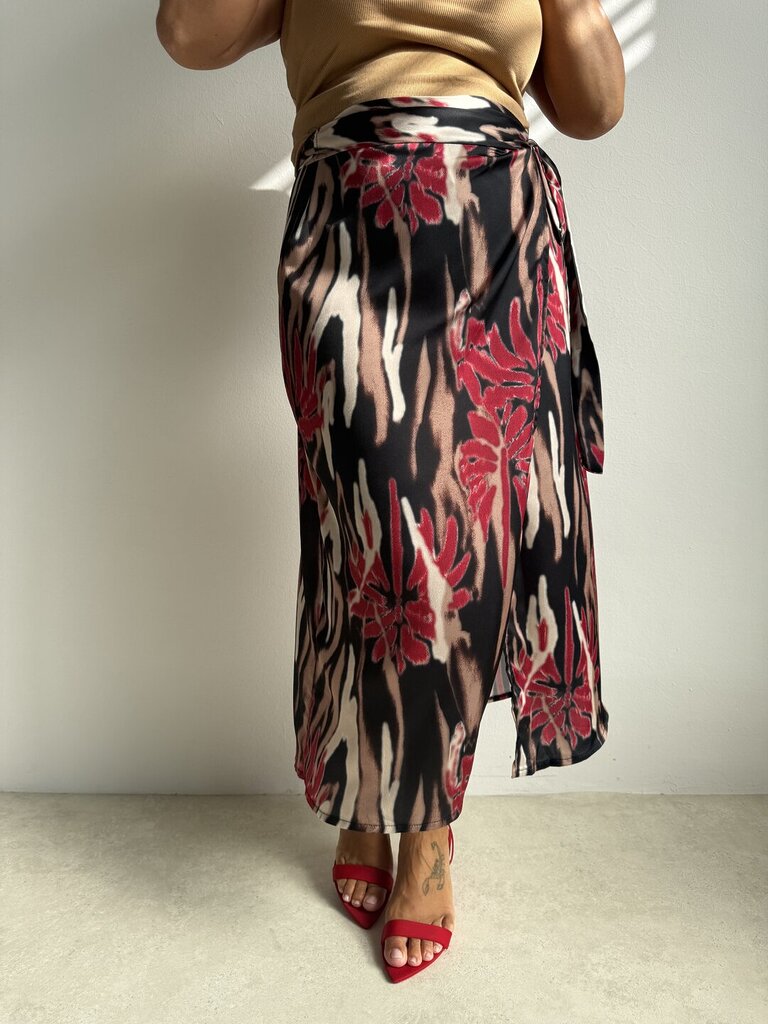 Gonna Satin pareo black 