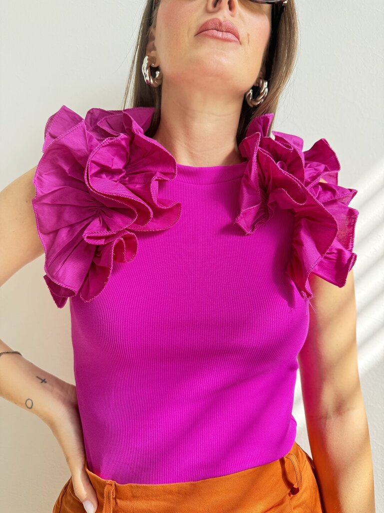 Top costina FrùFrù - Orchidea 