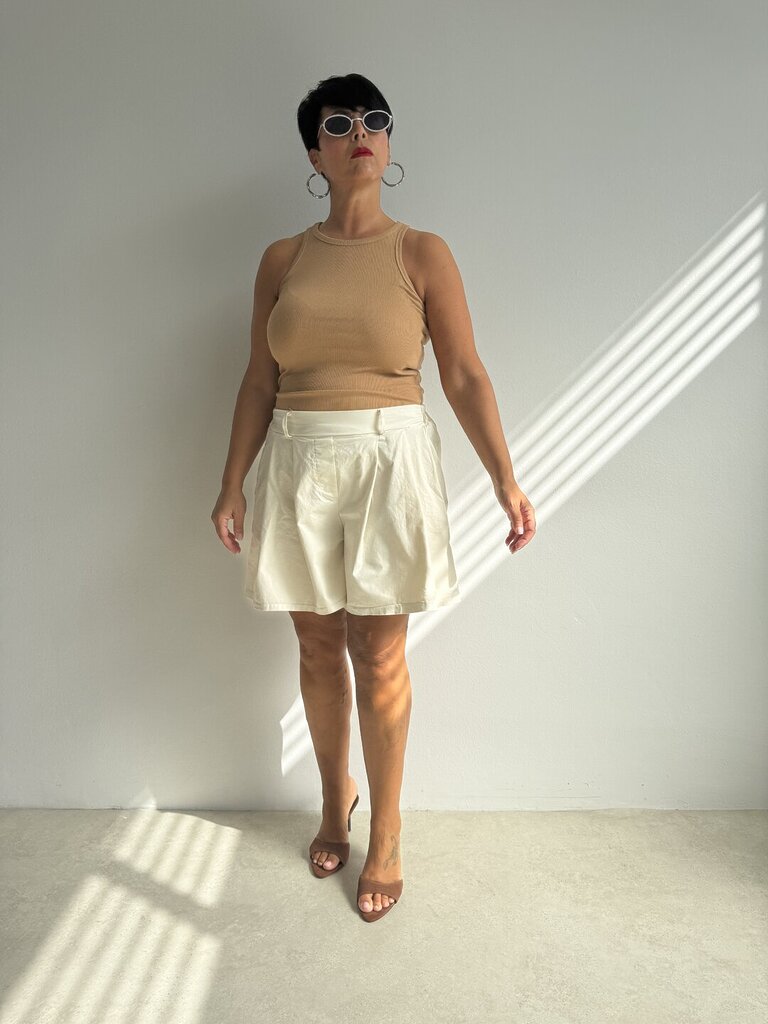 Short farfalla Parisienne - panna 