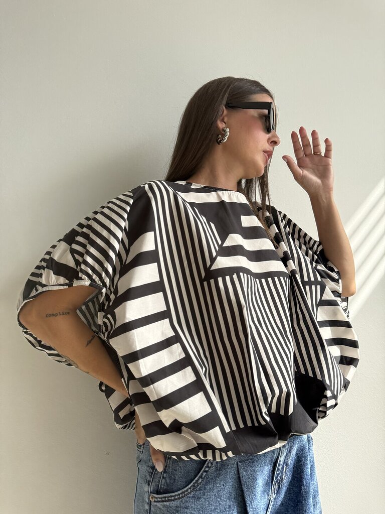 Blusa Astratt geometric - Nero 