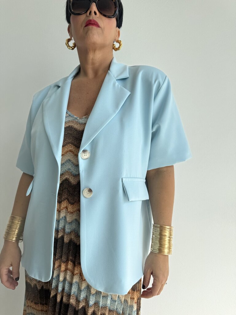 Blazer Mimosa m/corta - Celeste 