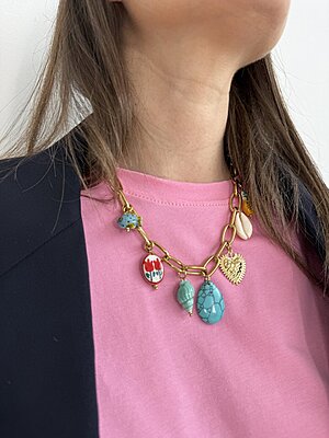 Collana Tulipano turchese