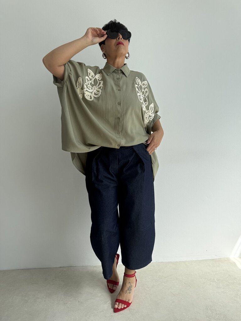 Camicia Linette - verde militare 